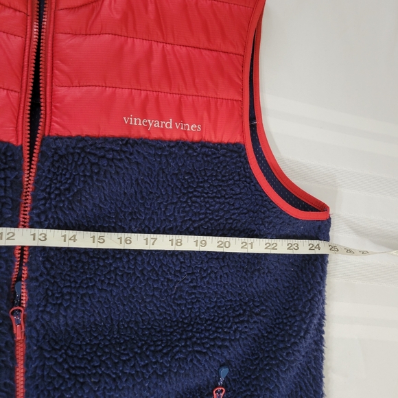 Vineyard Vines Performance Men's Puffer Polyester Vest Size XL Red Blue - Picture 12 of 13